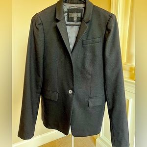JCrew black one-button wool blazer - size 6T